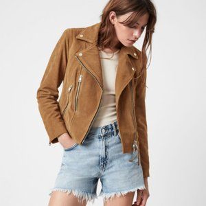 AllSaints Neko Suede Biker Jacket
